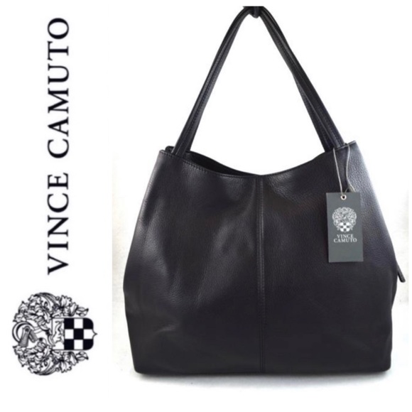 SOLD ‼️Vince Camuto genuine leather Ike tote black - Picture 3 of 5